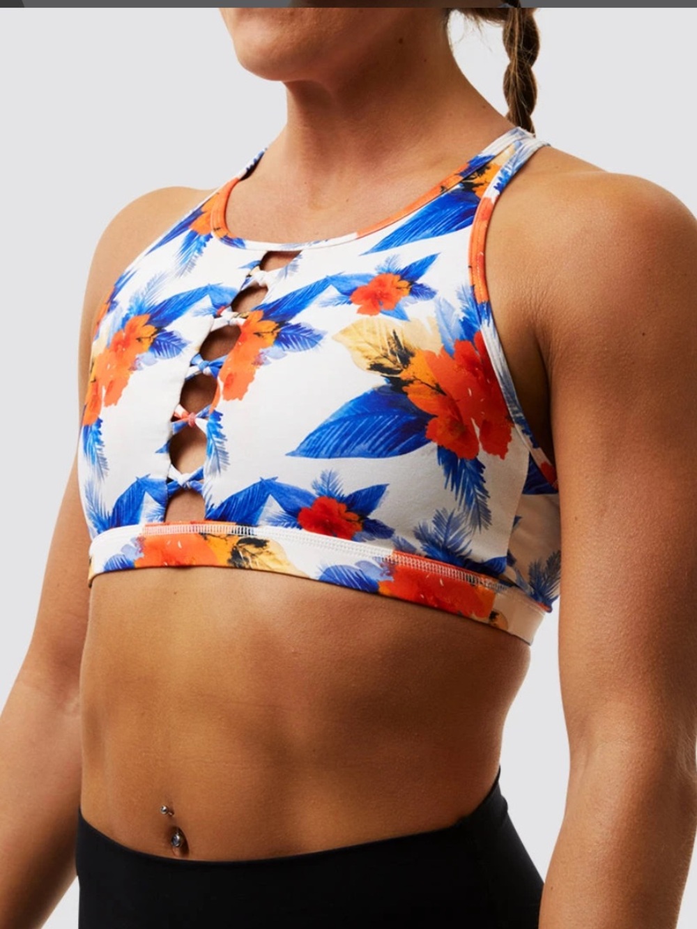NWT Born Primitive The Knotted Up
Sports Bra XXL (Aloha- Blue)